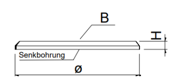 Anschraubplatten Edelstahl mit 3 Senkbohrungen